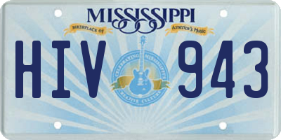 MS license plate HIV943
