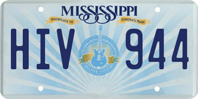MS license plate HIV944