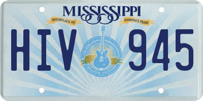 MS license plate HIV945