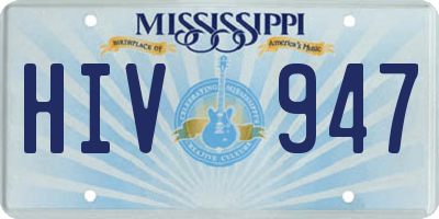 MS license plate HIV947