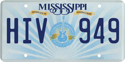 MS license plate HIV949