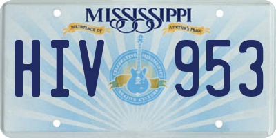 MS license plate HIV953