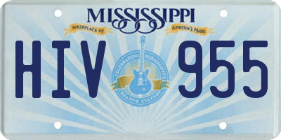 MS license plate HIV955