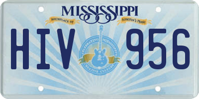 MS license plate HIV956
