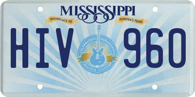 MS license plate HIV960
