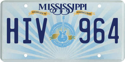 MS license plate HIV964