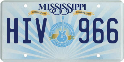 MS license plate HIV966