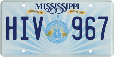 MS license plate HIV967