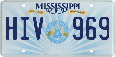 MS license plate HIV969