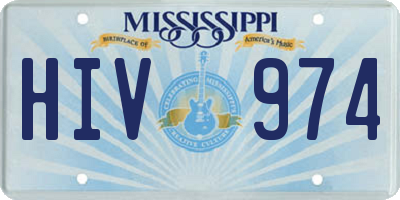 MS license plate HIV974