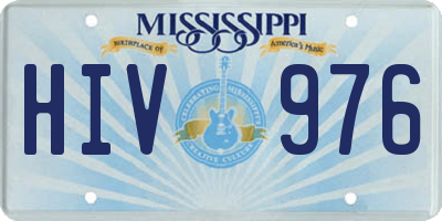 MS license plate HIV976