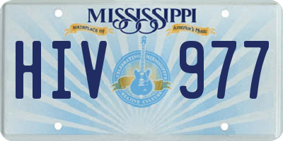 MS license plate HIV977
