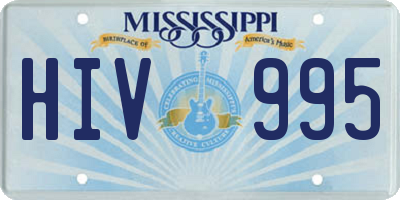 MS license plate HIV995