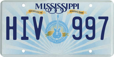 MS license plate HIV997
