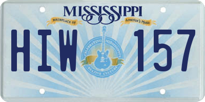 MS license plate HIW157