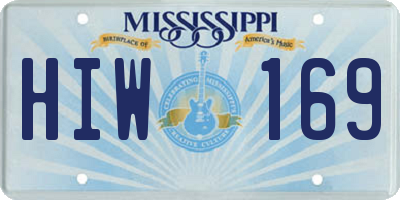 MS license plate HIW169