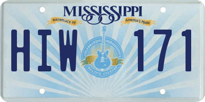 MS license plate HIW171