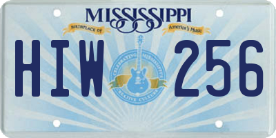 MS license plate HIW256