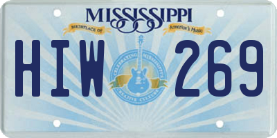 MS license plate HIW269