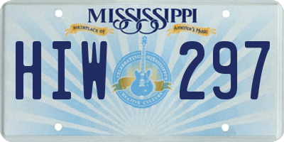 MS license plate HIW297