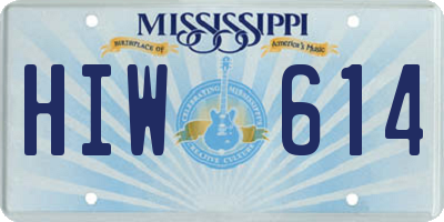 MS license plate HIW614