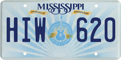 MS license plate HIW620