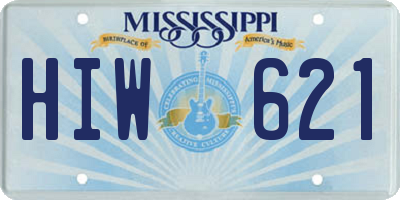 MS license plate HIW621