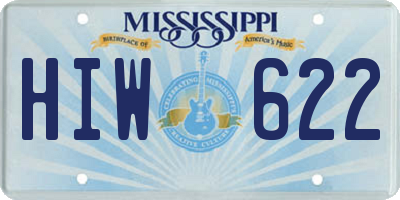MS license plate HIW622