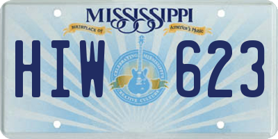 MS license plate HIW623