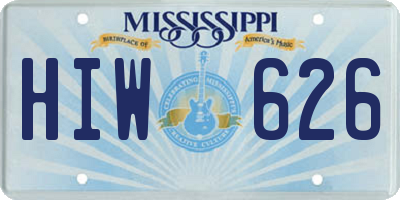 MS license plate HIW626