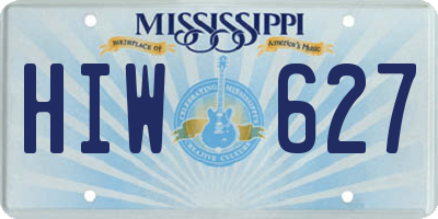 MS license plate HIW627