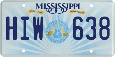 MS license plate HIW638