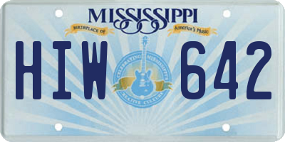 MS license plate HIW642