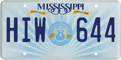 MS license plate HIW644