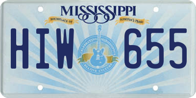MS license plate HIW655