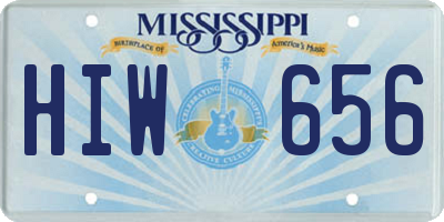 MS license plate HIW656
