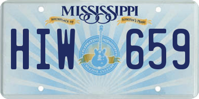 MS license plate HIW659