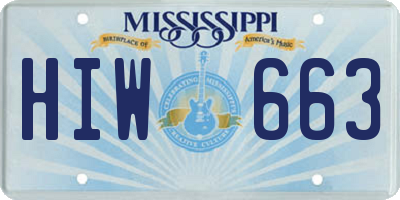 MS license plate HIW663