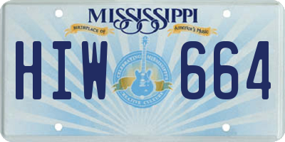 MS license plate HIW664