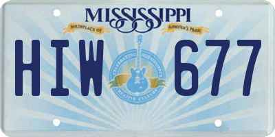 MS license plate HIW677