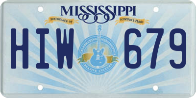 MS license plate HIW679