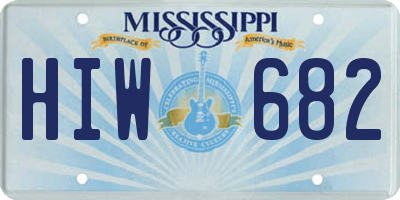MS license plate HIW682