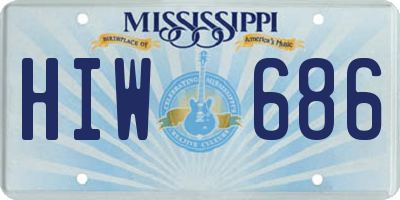 MS license plate HIW686