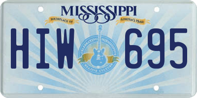 MS license plate HIW695