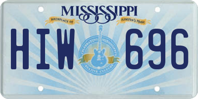 MS license plate HIW696