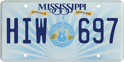 MS license plate HIW697