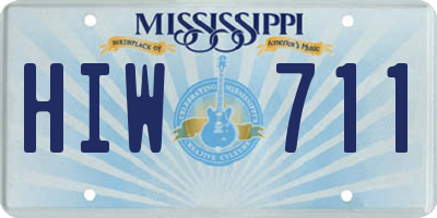 MS license plate HIW711
