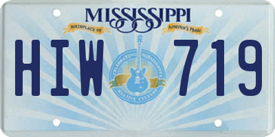 MS license plate HIW719