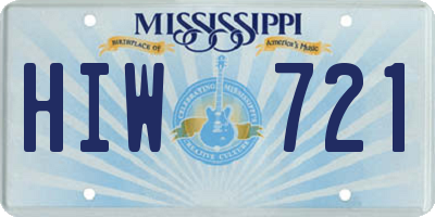 MS license plate HIW721