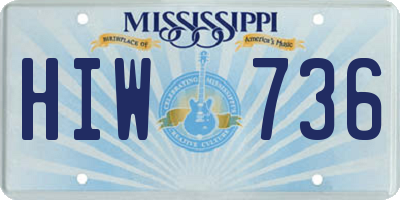 MS license plate HIW736